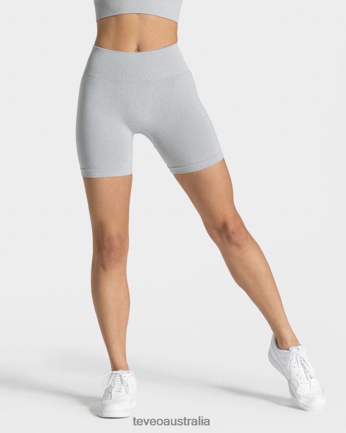 Clothing TEVEO Timeless Scrunch Short Light Gray Women 2HL08D217