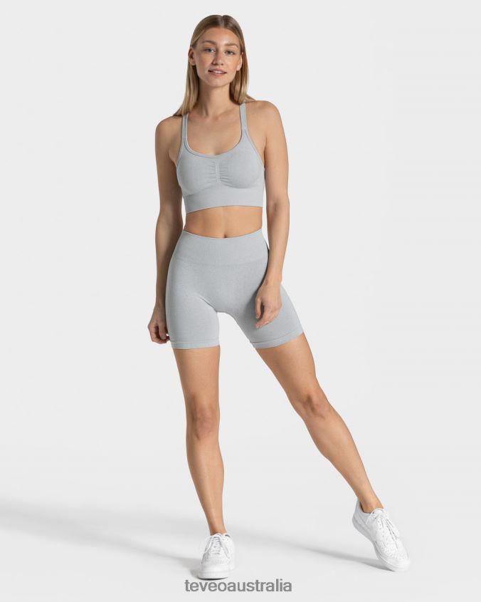 Clothing TEVEO Timeless Scrunch Short Light Gray Women 2HL08D217