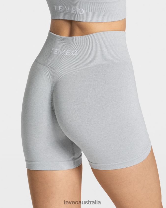 Clothing TEVEO Timeless Scrunch Short Light Gray Women 2HL08D217