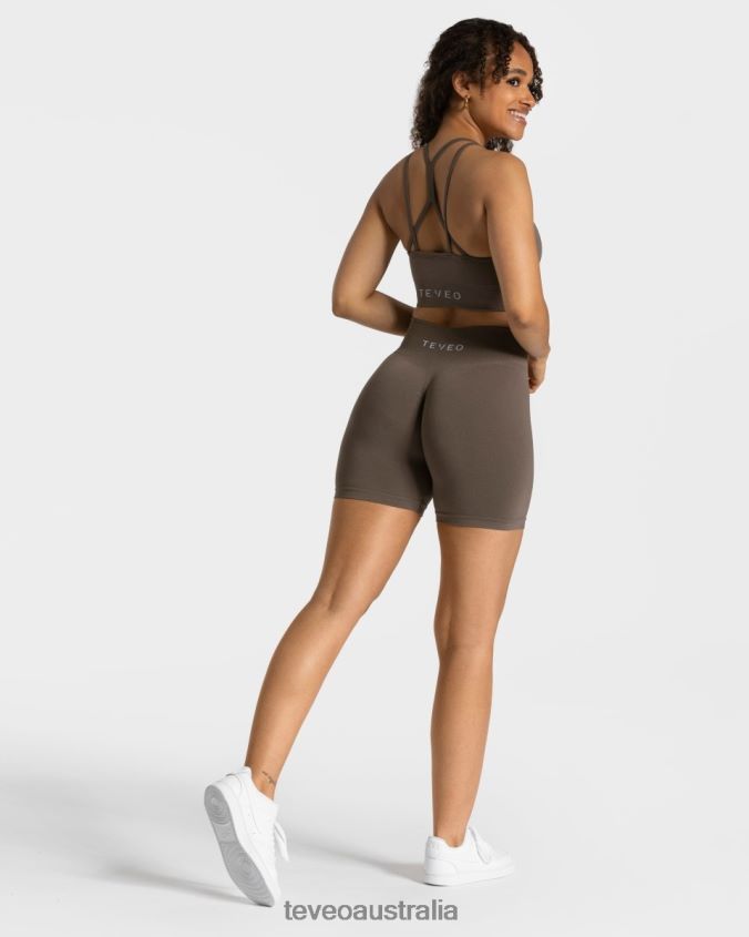 Clothing TEVEO Timeless Scrunch Short Taupe Women 2HL08D226