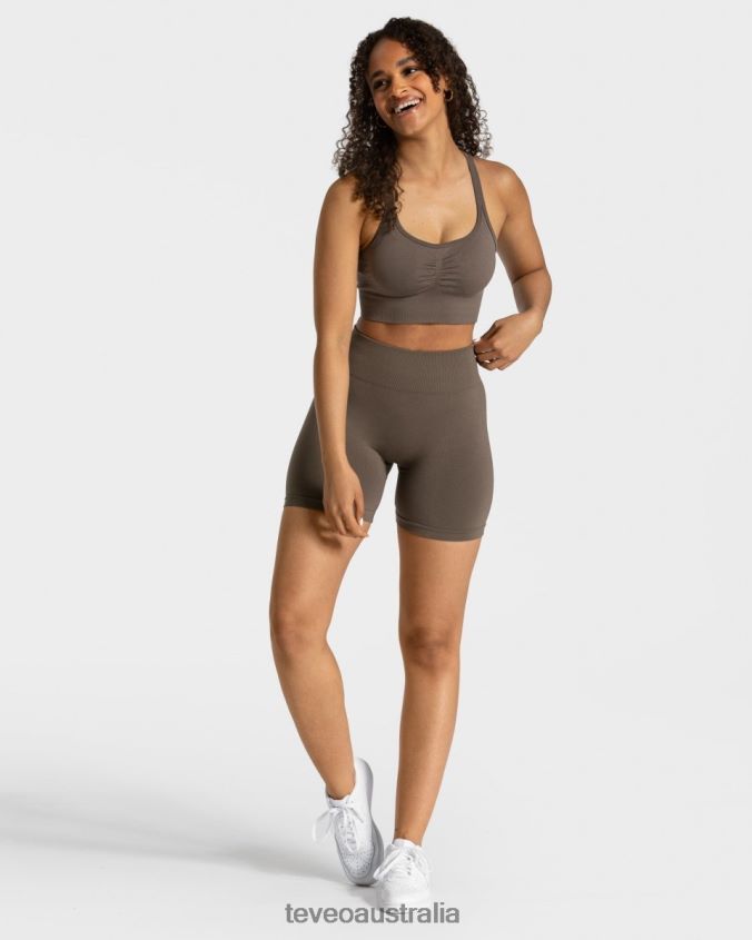 Clothing TEVEO Timeless Scrunch Short Taupe Women 2HL08D226
