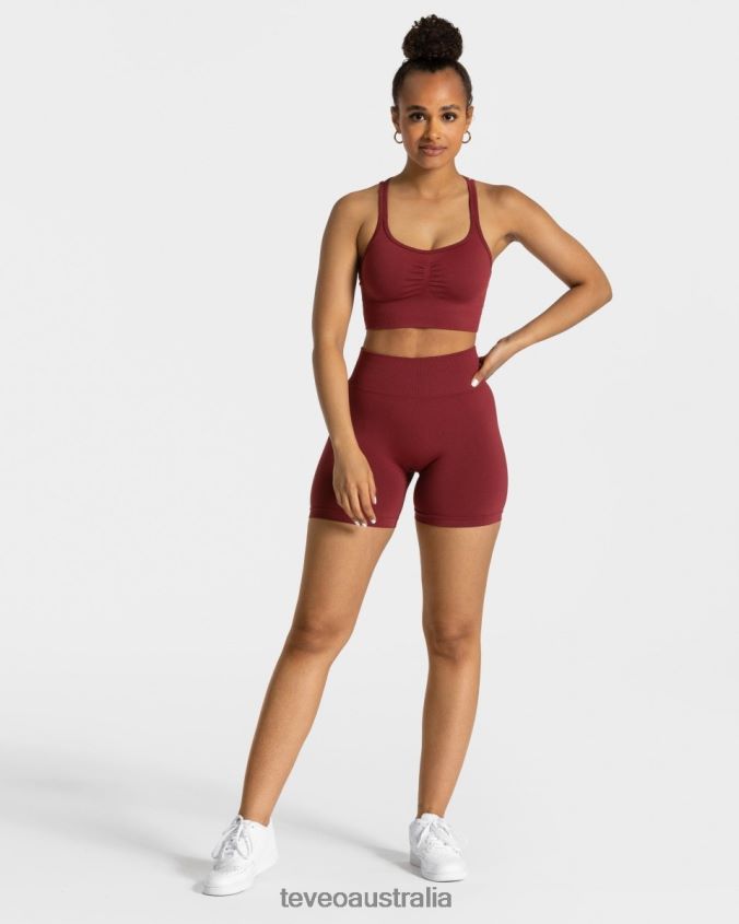 Clothing TEVEO Timeless Scrunch Short Wine red Women 2HL08D228