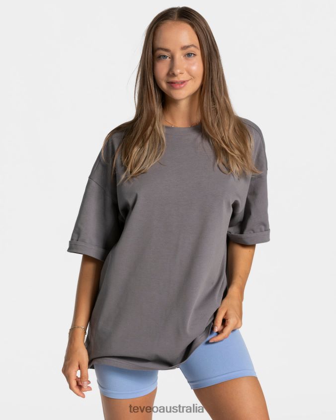 Clothing TEVEO Candy Oversized T-Shirt Graphite Women 2HL08D475