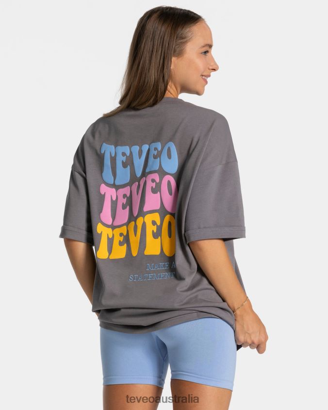 Clothing TEVEO Candy Oversized T-Shirt Graphite Women 2HL08D475