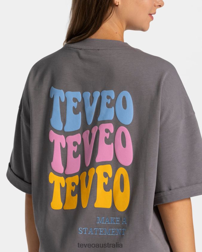 Clothing TEVEO Candy Oversized T-Shirt Graphite Women 2HL08D475