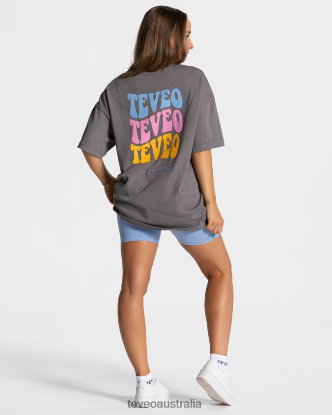 Clothing TEVEO Candy Oversized T-Shirt Graphite Women 2HL08D475
