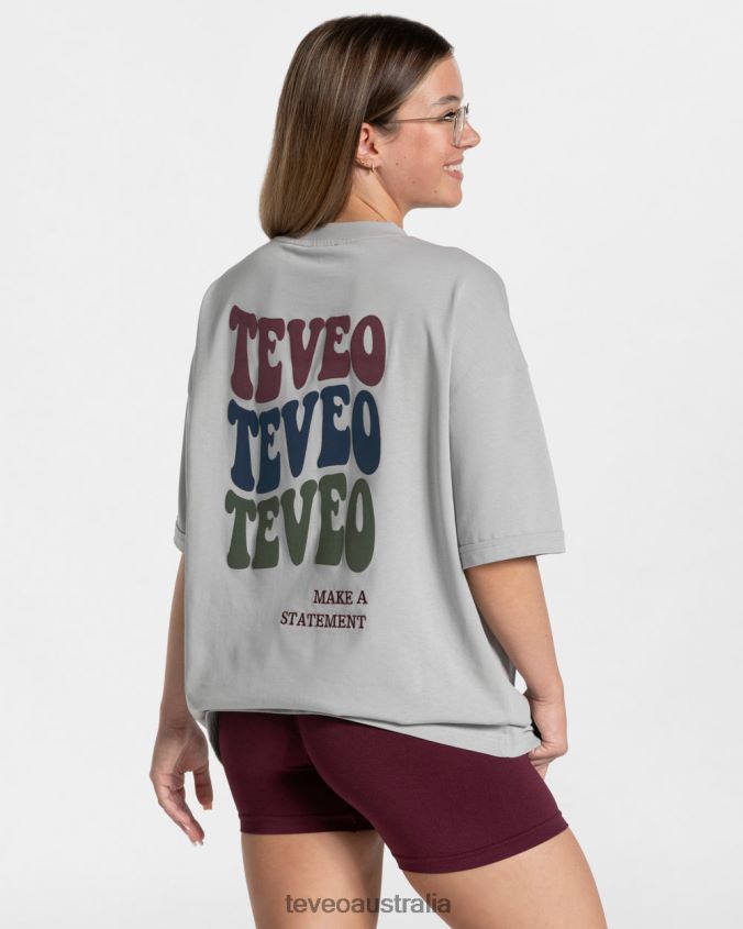 Clothing TEVEO Candy Oversized T-Shirt Light gray Women 2HL08D473