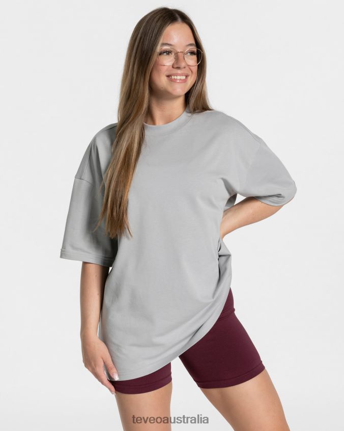 Clothing TEVEO Candy Oversized T-Shirt Light gray Women 2HL08D473