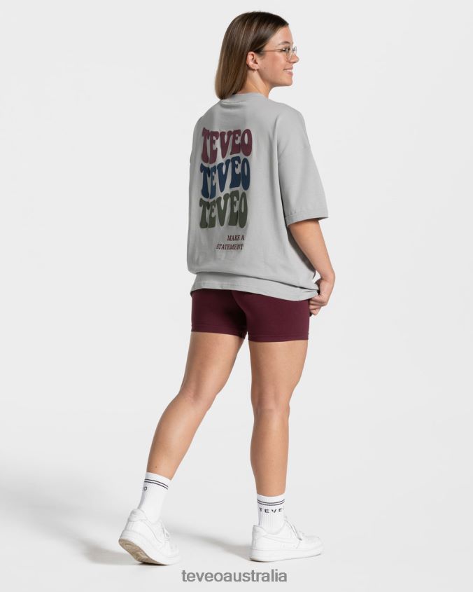 Clothing TEVEO Candy Oversized T-Shirt Light gray Women 2HL08D473