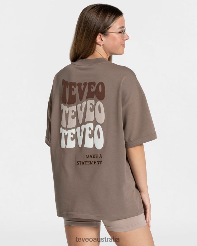Clothing TEVEO Candy Oversized T-Shirt Mocha Women 2HL08D471