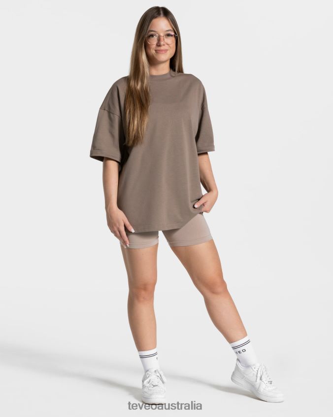 Clothing TEVEO Candy Oversized T-Shirt Mocha Women 2HL08D471