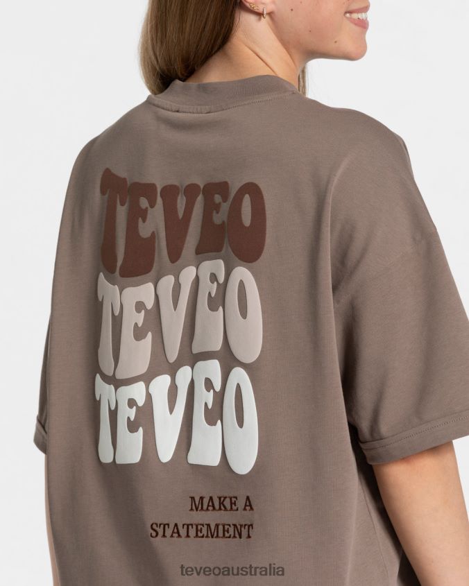 Clothing TEVEO Candy Oversized T-Shirt Mocha Women 2HL08D471