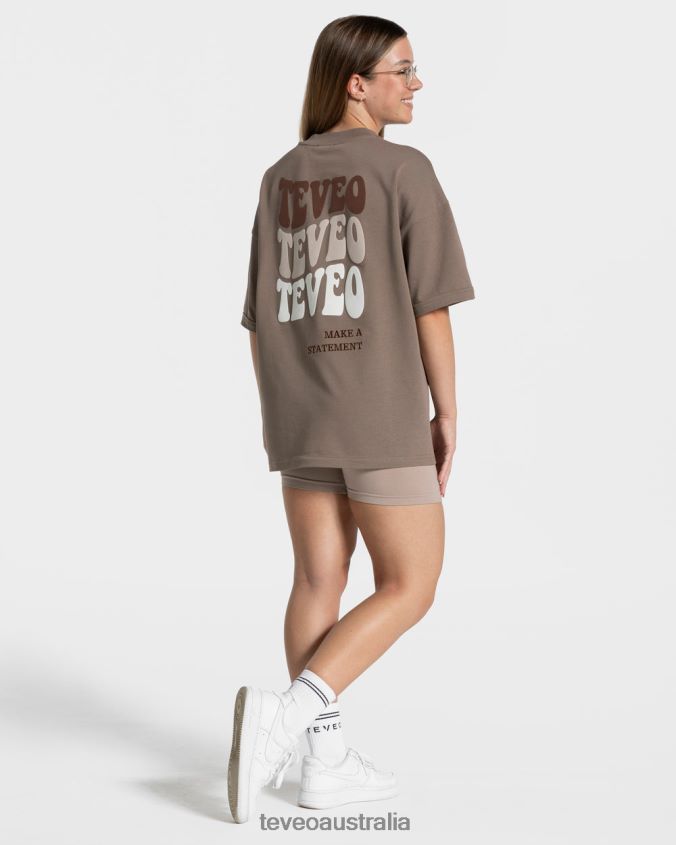 Clothing TEVEO Candy Oversized T-Shirt Mocha Women 2HL08D471