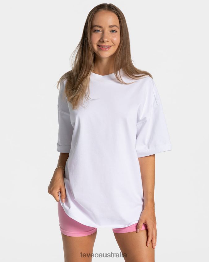 Clothing TEVEO Candy Oversized T-Shirt White Women 2HL08D474