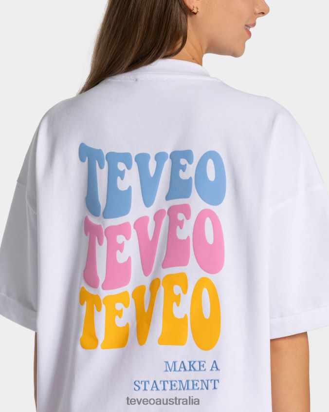 Clothing TEVEO Candy Oversized T-Shirt White Women 2HL08D474