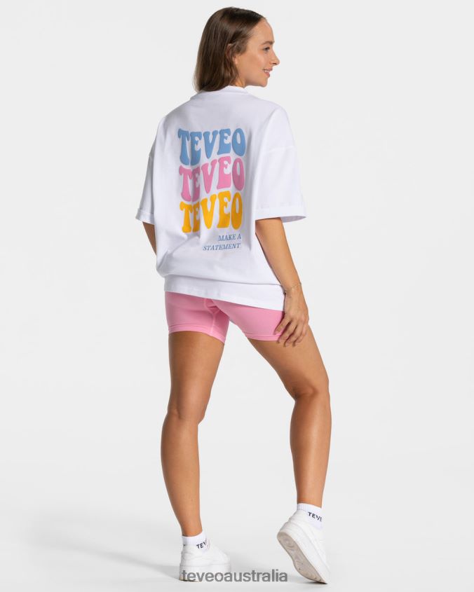Clothing TEVEO Candy Oversized T-Shirt White Women 2HL08D474