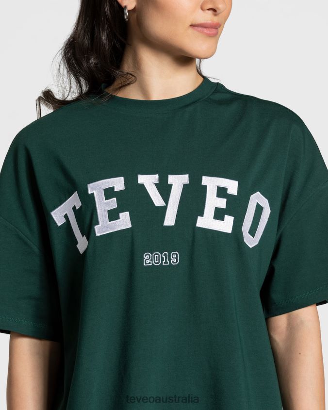 Clothing TEVEO College Oversized T-Shirt Dark green Women 2HL08D476