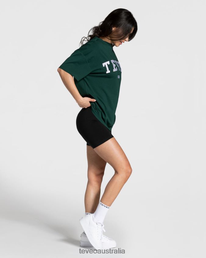 Clothing TEVEO College Oversized T-Shirt Dark green Women 2HL08D476
