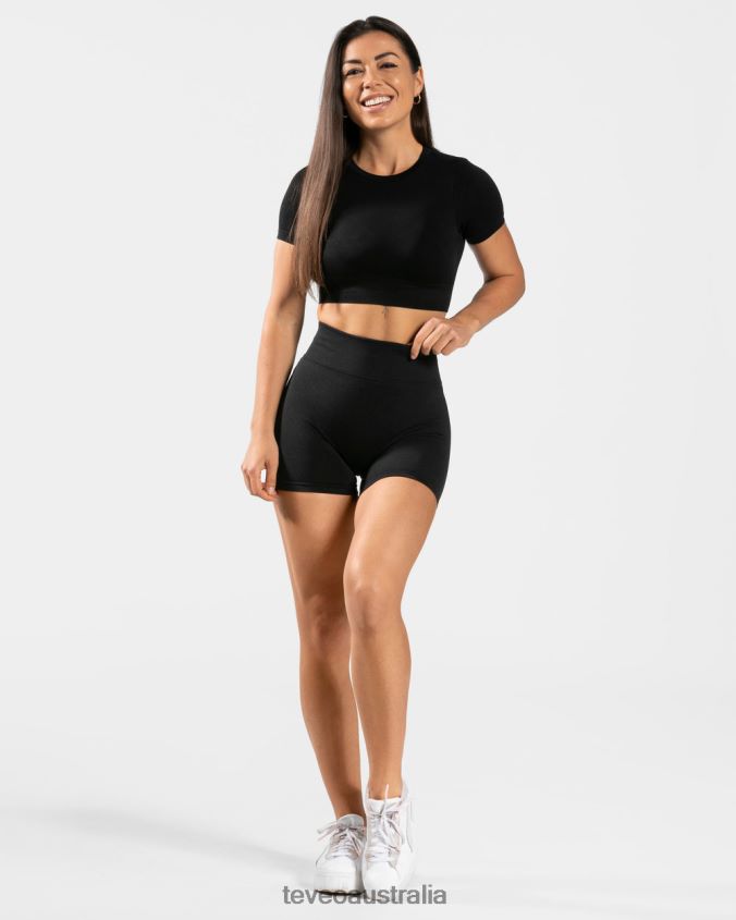 Clothing TEVEO Everyday Cut Out T-Shirt Black Women 2HL08D488