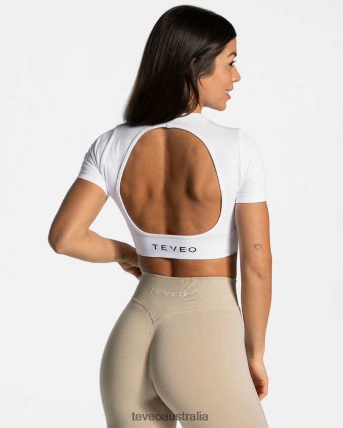Clothing TEVEO Everyday Cut Out T-Shirt White Women 2HL08D489