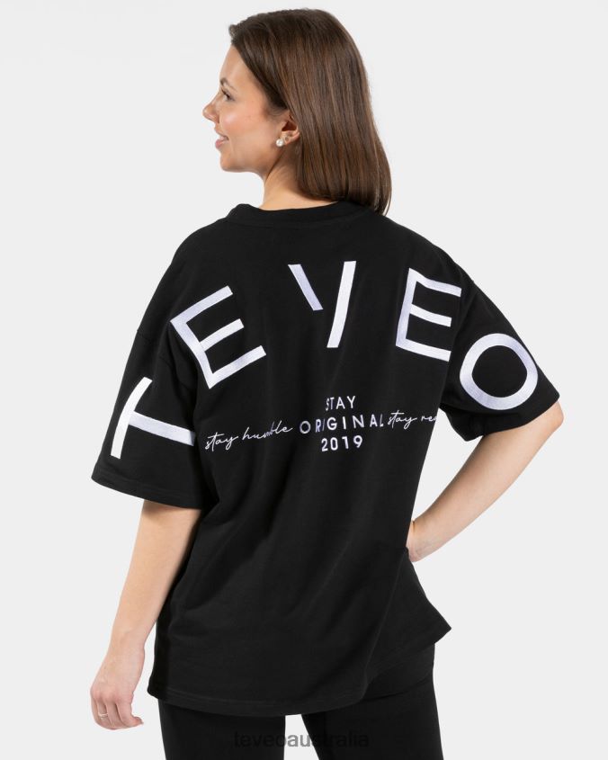 Clothing TEVEO Signature Oversized T-Shirt Black Women 2HL08D470