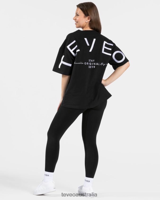 Clothing TEVEO Signature Oversized T-Shirt Black Women 2HL08D470
