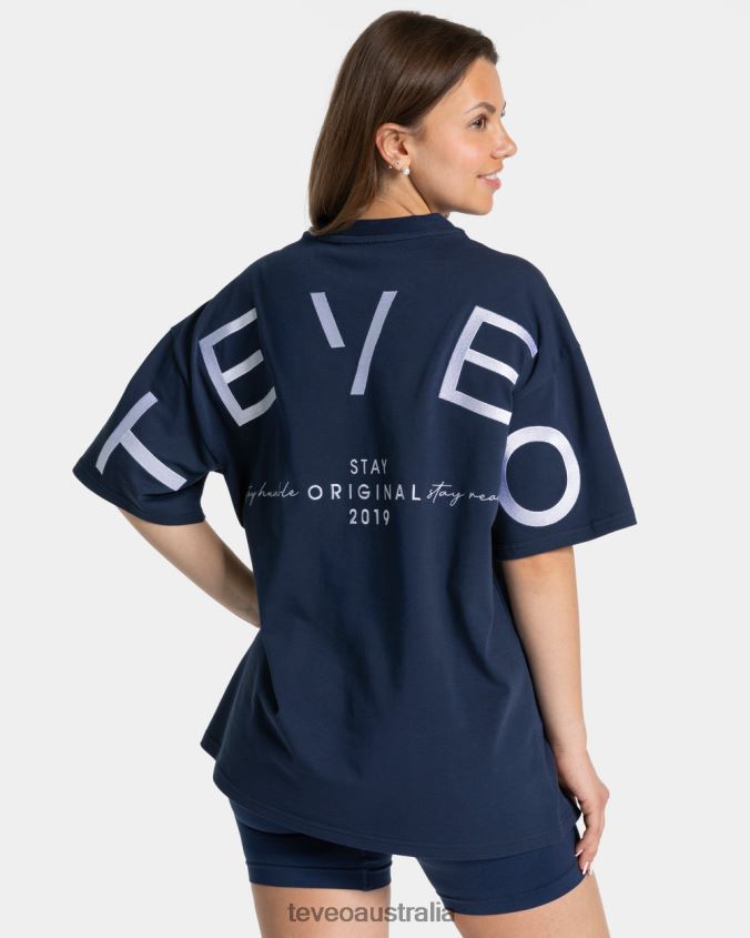 Clothing TEVEO Signature Oversized T-Shirt Dark blue Women 2HL08D463