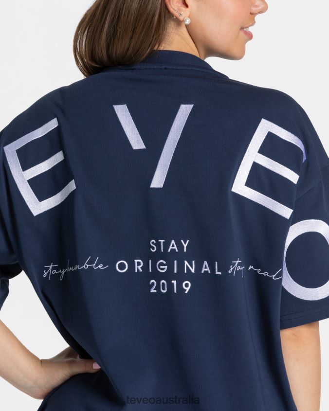 Clothing TEVEO Signature Oversized T-Shirt Dark blue Women 2HL08D463