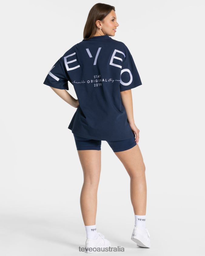 Clothing TEVEO Signature Oversized T-Shirt Dark blue Women 2HL08D463