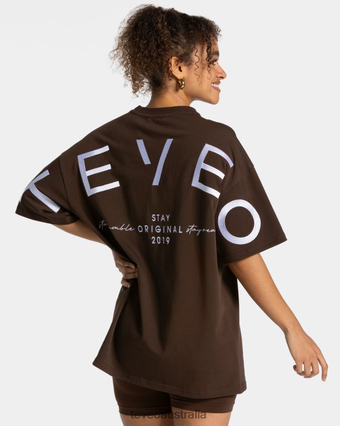 Clothing TEVEO Signature Oversized T-Shirt Dark brown Women 2HL08D466