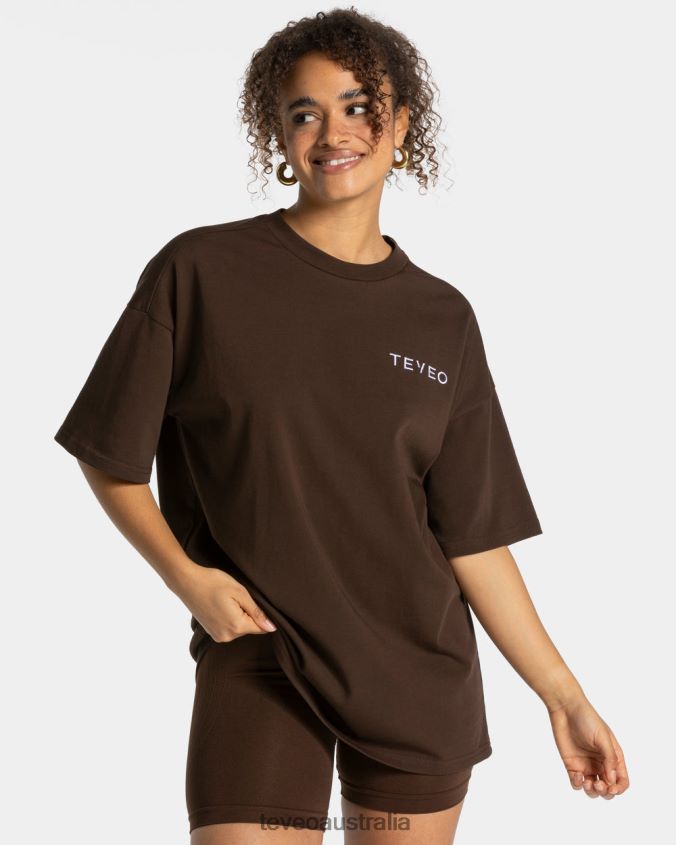 Clothing TEVEO Signature Oversized T-Shirt Dark brown Women 2HL08D466
