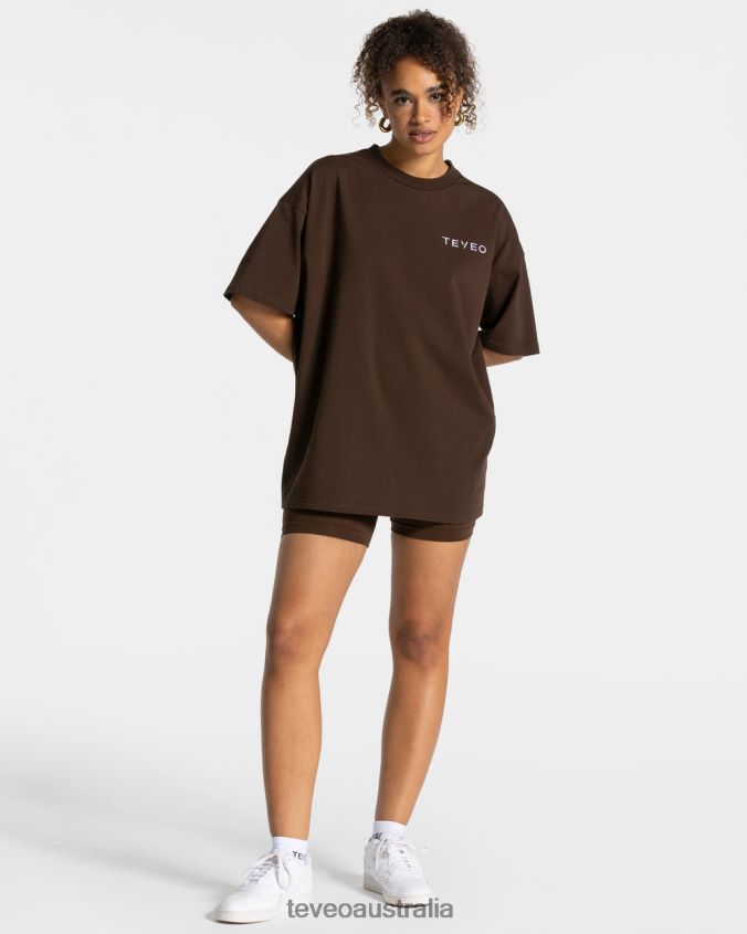Clothing TEVEO Signature Oversized T-Shirt Dark brown Women 2HL08D466
