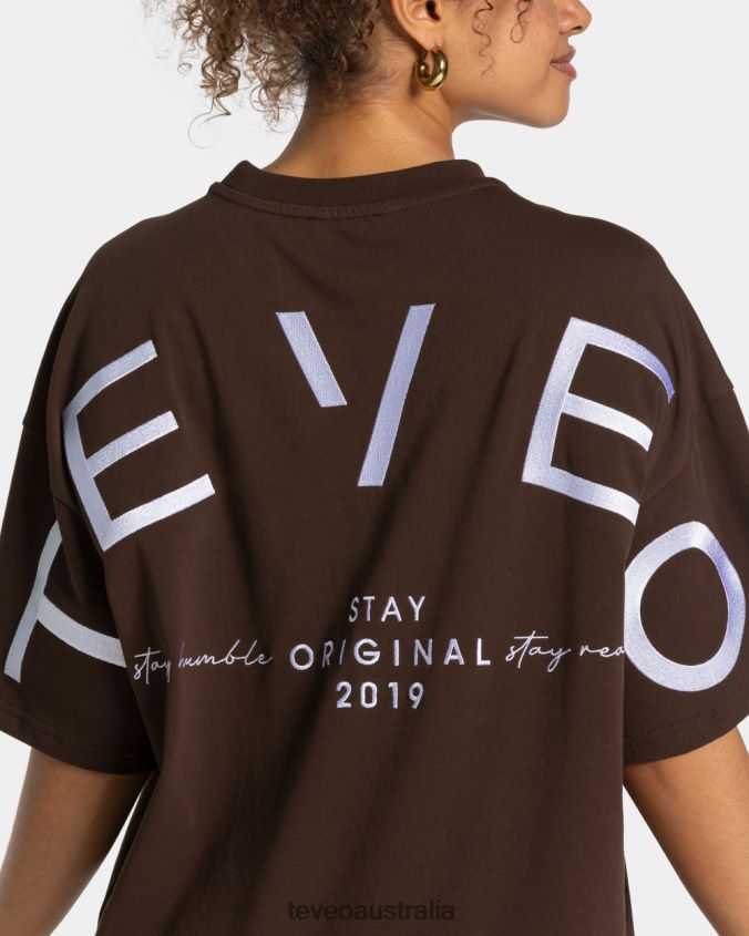 Clothing TEVEO Signature Oversized T-Shirt Dark brown Women 2HL08D466