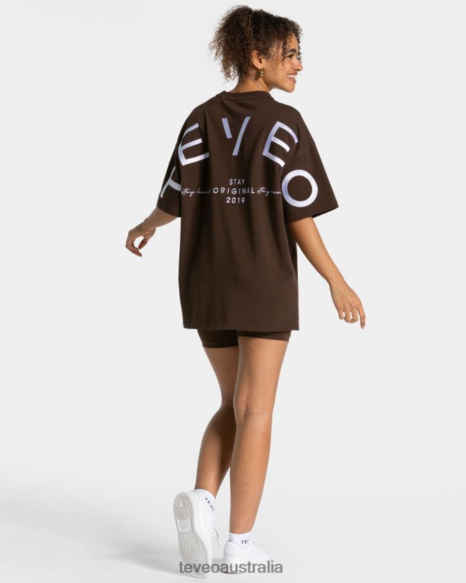 Clothing TEVEO Signature Oversized T-Shirt Dark brown Women 2HL08D466