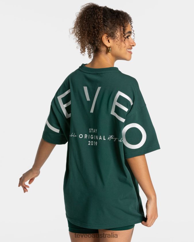 Clothing TEVEO Signature Oversized T-Shirt Dark green Women 2HL08D465