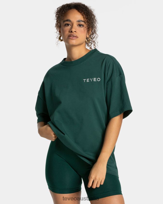 Clothing TEVEO Signature Oversized T-Shirt Dark green Women 2HL08D465