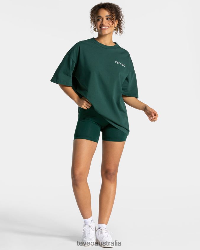 Clothing TEVEO Signature Oversized T-Shirt Dark green Women 2HL08D465