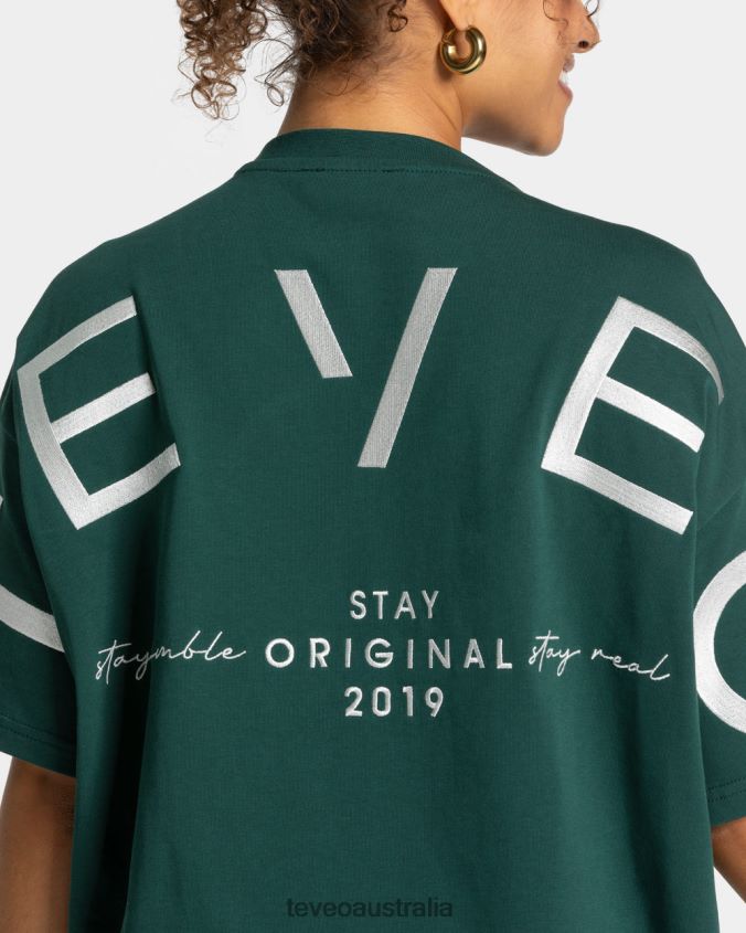 Clothing TEVEO Signature Oversized T-Shirt Dark green Women 2HL08D465