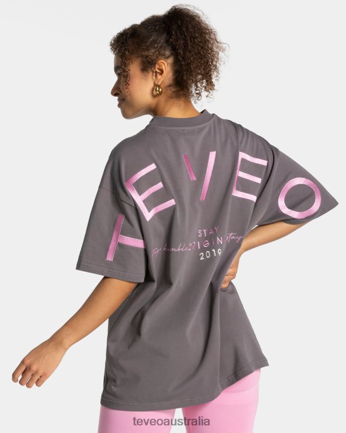 Clothing TEVEO Signature Oversized T-Shirt Graphite Women 2HL08D467