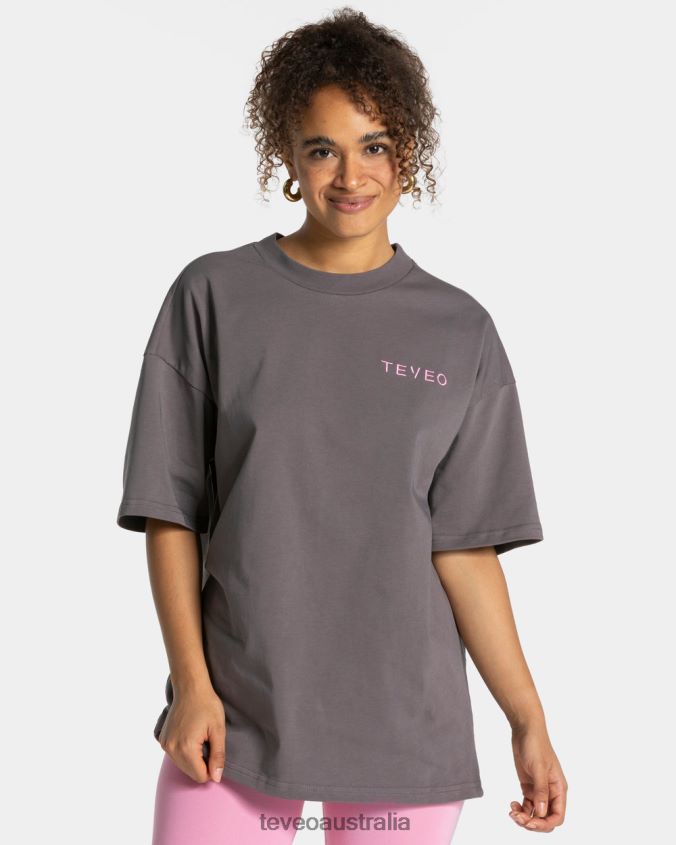 Clothing TEVEO Signature Oversized T-Shirt Graphite Women 2HL08D467