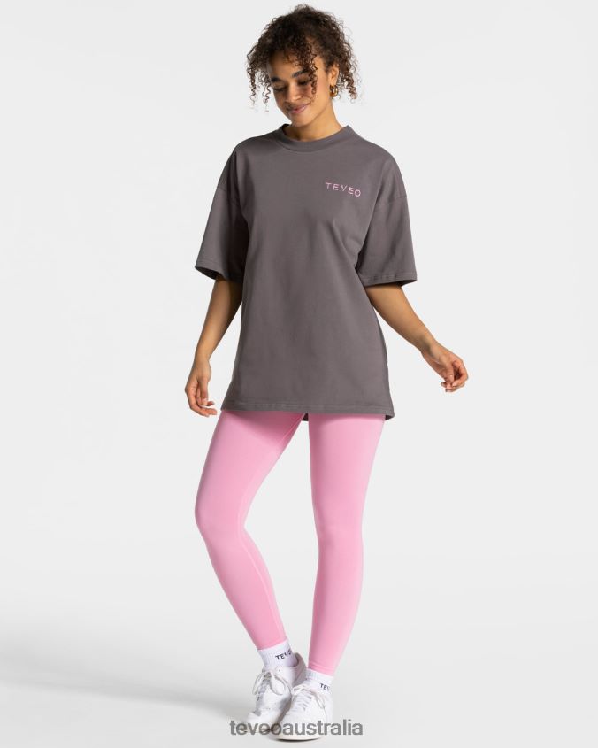 Clothing TEVEO Signature Oversized T-Shirt Graphite Women 2HL08D467