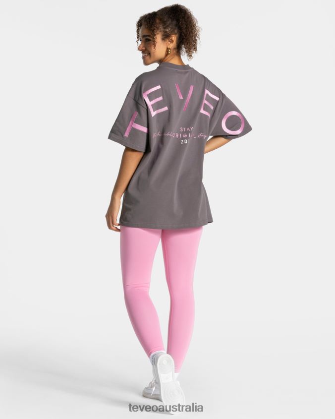 Clothing TEVEO Signature Oversized T-Shirt Graphite Women 2HL08D467