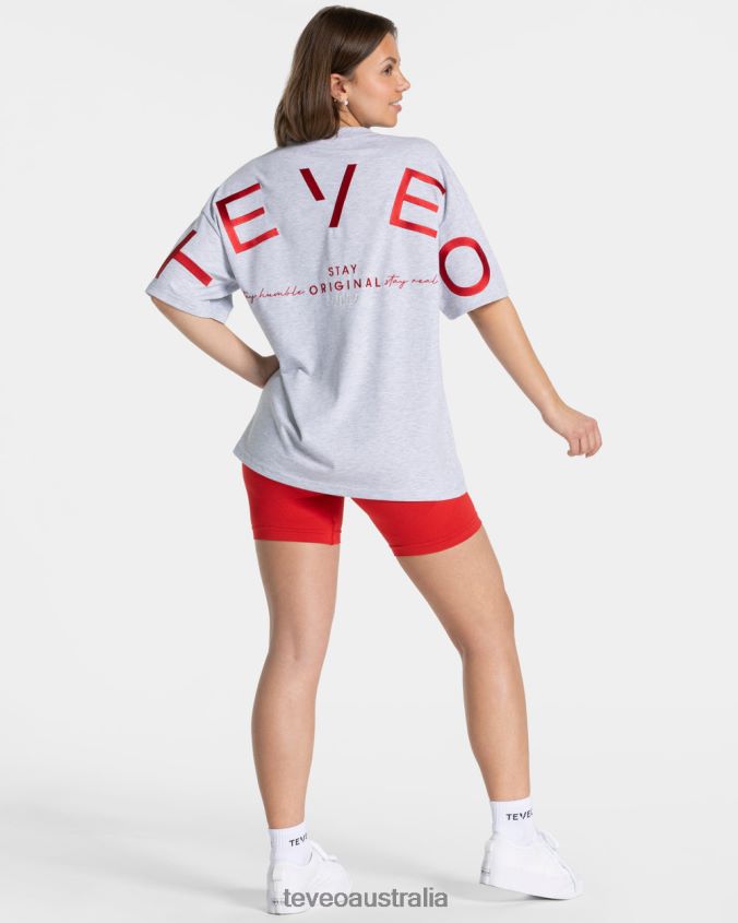 Clothing TEVEO Signature Oversized T-Shirt Light gray Women 2HL08D464